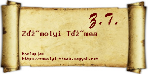 Zámolyi Tímea névjegykártya
